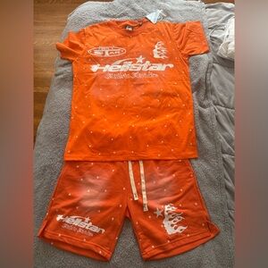 Helstar Men's Orange Short Set